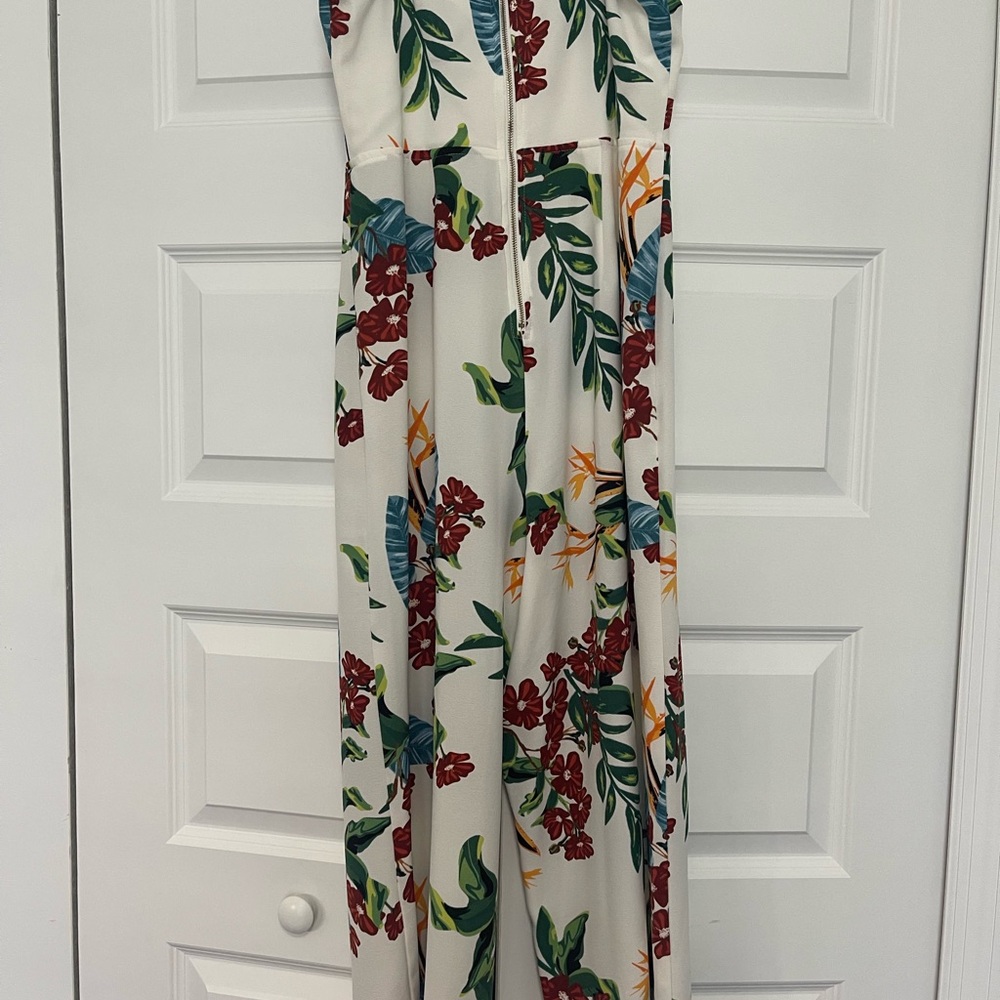 Guess White and Blue Jumpsuit